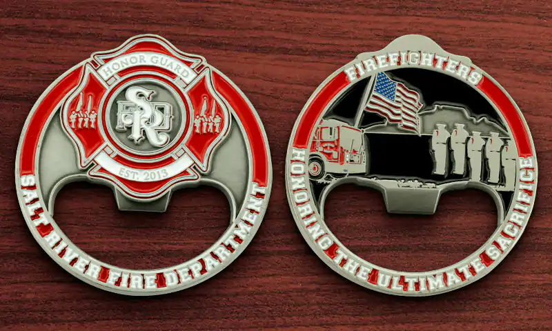 Custom Firefighter Dept Station EMS Challenge Coins U.S. DOD Coins